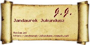 Jandaurek Jukundusz névjegykártya